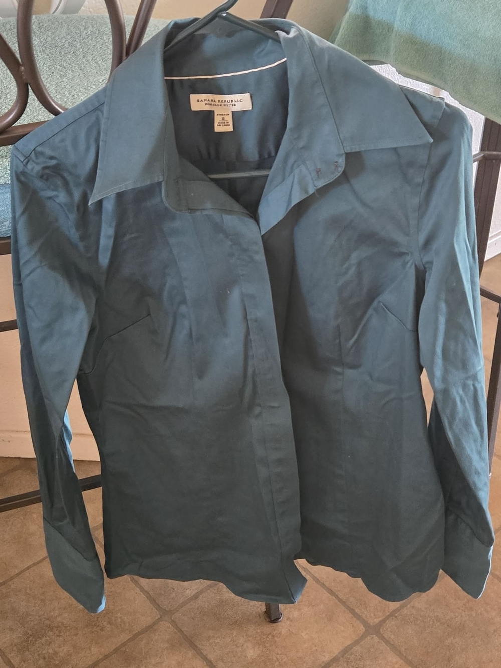 Banana Republic Teal Button-Down Shirt